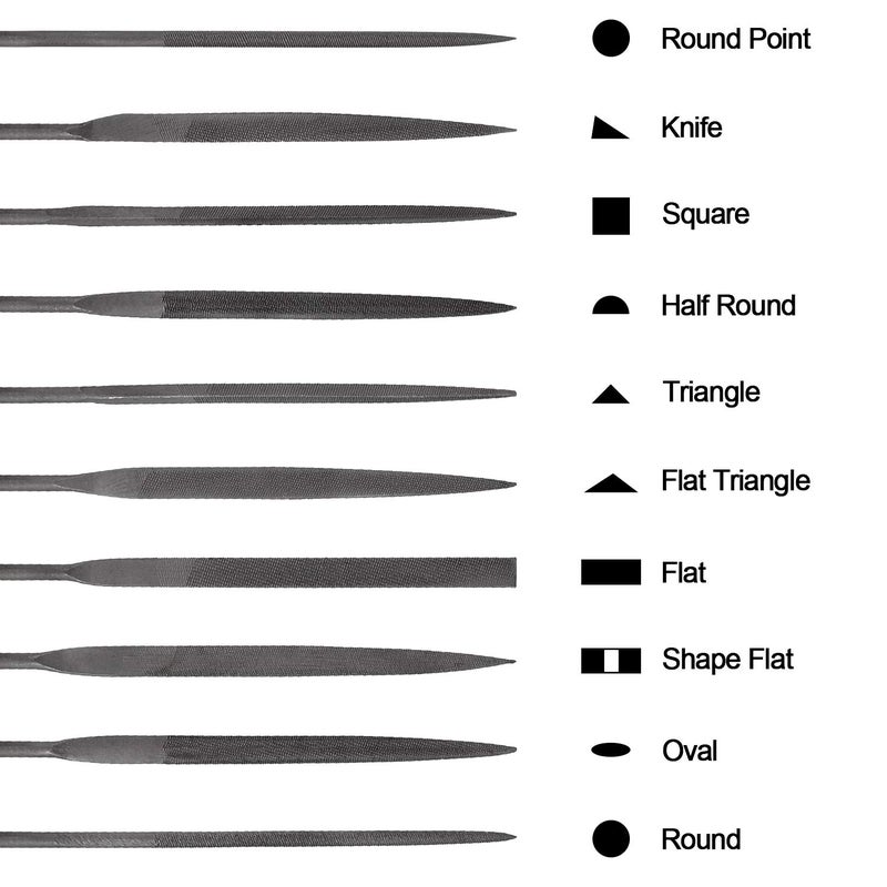 ANCIRS 10 Pack Needle File Set, Mini Needle Jewelry File Set, Hardened Alloy Strength Steel Files - Image 4